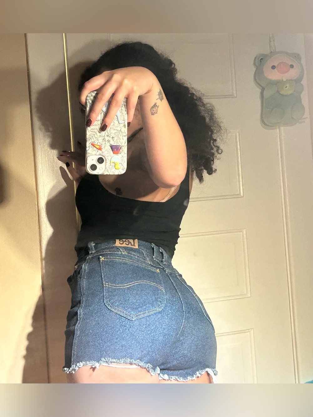 Lee Denim (stretchy) high-waisted short